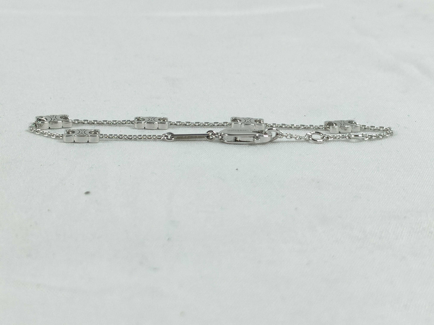 CELINE Triomphe WTT1265 Necklace GPx Rhinestone Silver Bracelet Bangle