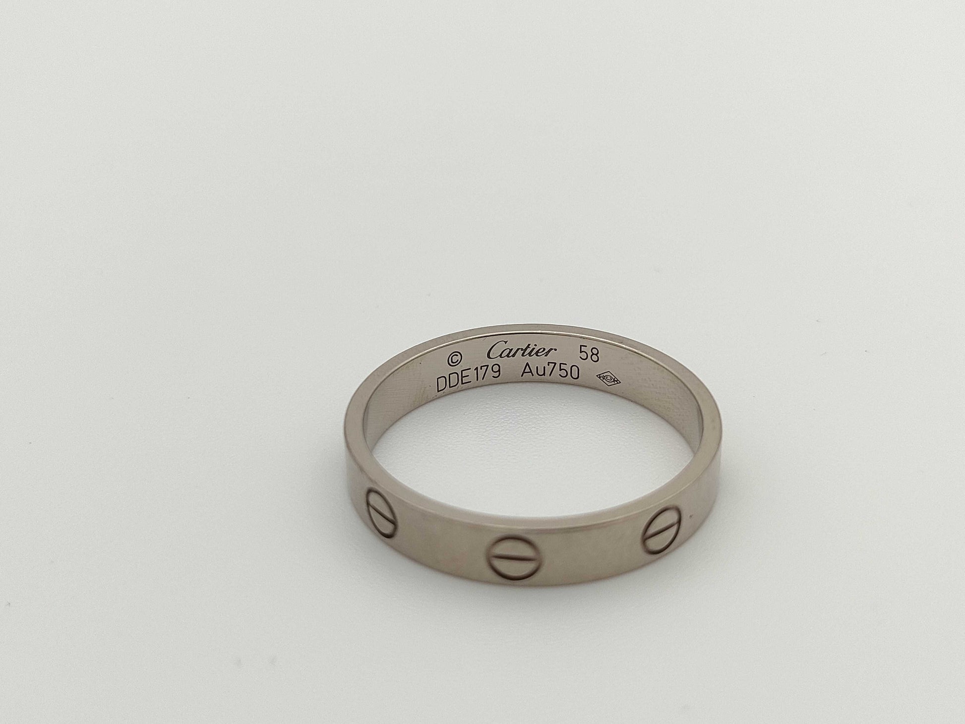 Cartier Mini Love #58 WG Au750 3.8g Ring 