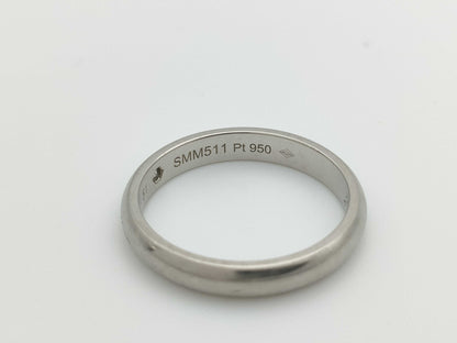 Cartier Band #51 1PD Pt950 4.3g Ring 
