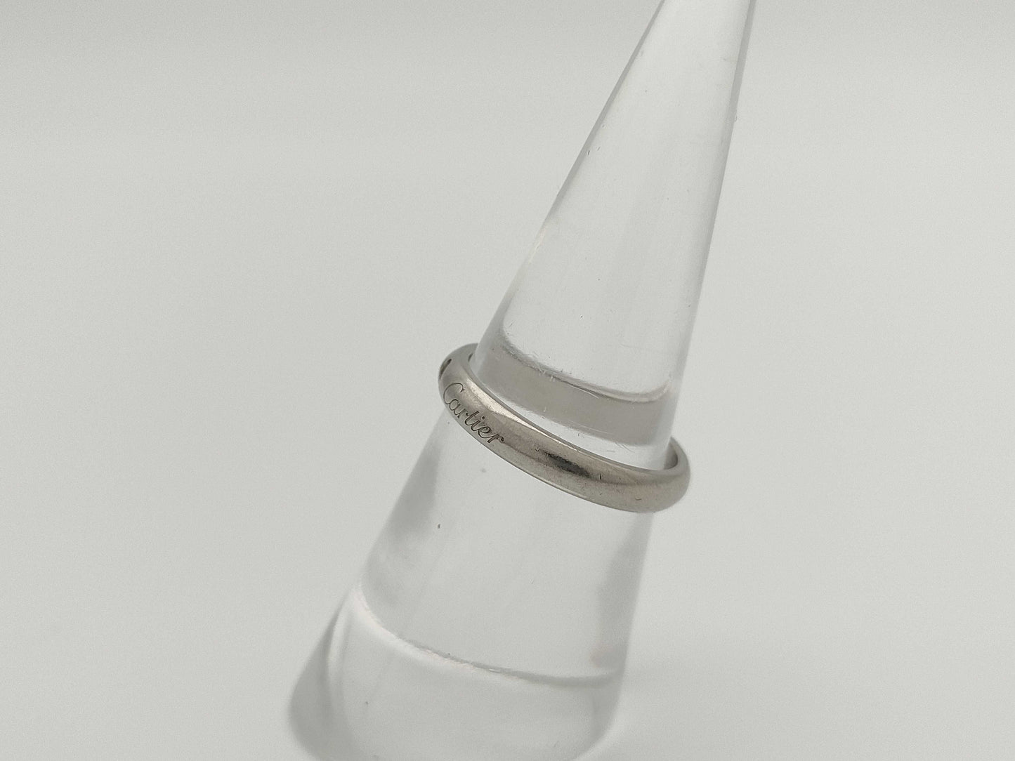 Cartier Band #51 1PD Pt950 4.3g Ring 