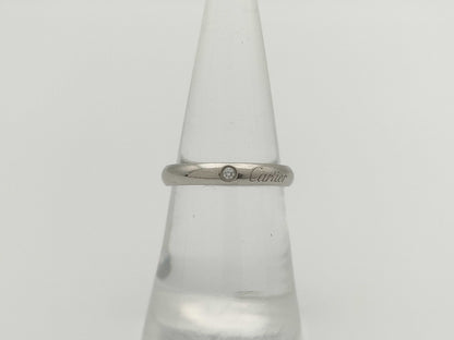 Cartier Band #51 1PD Pt950 4.3g Ring 