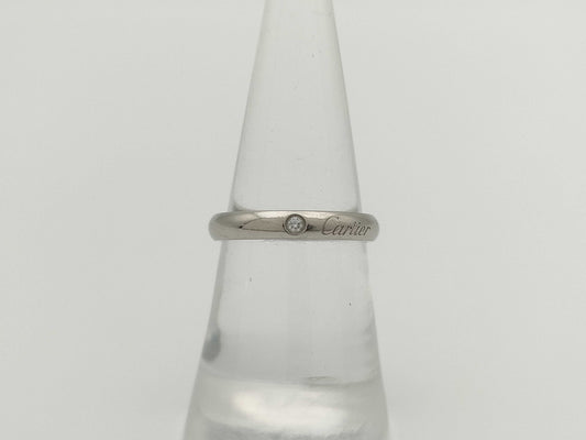 Cartier Band #51 1PD Pt950 4.3g Ring 
