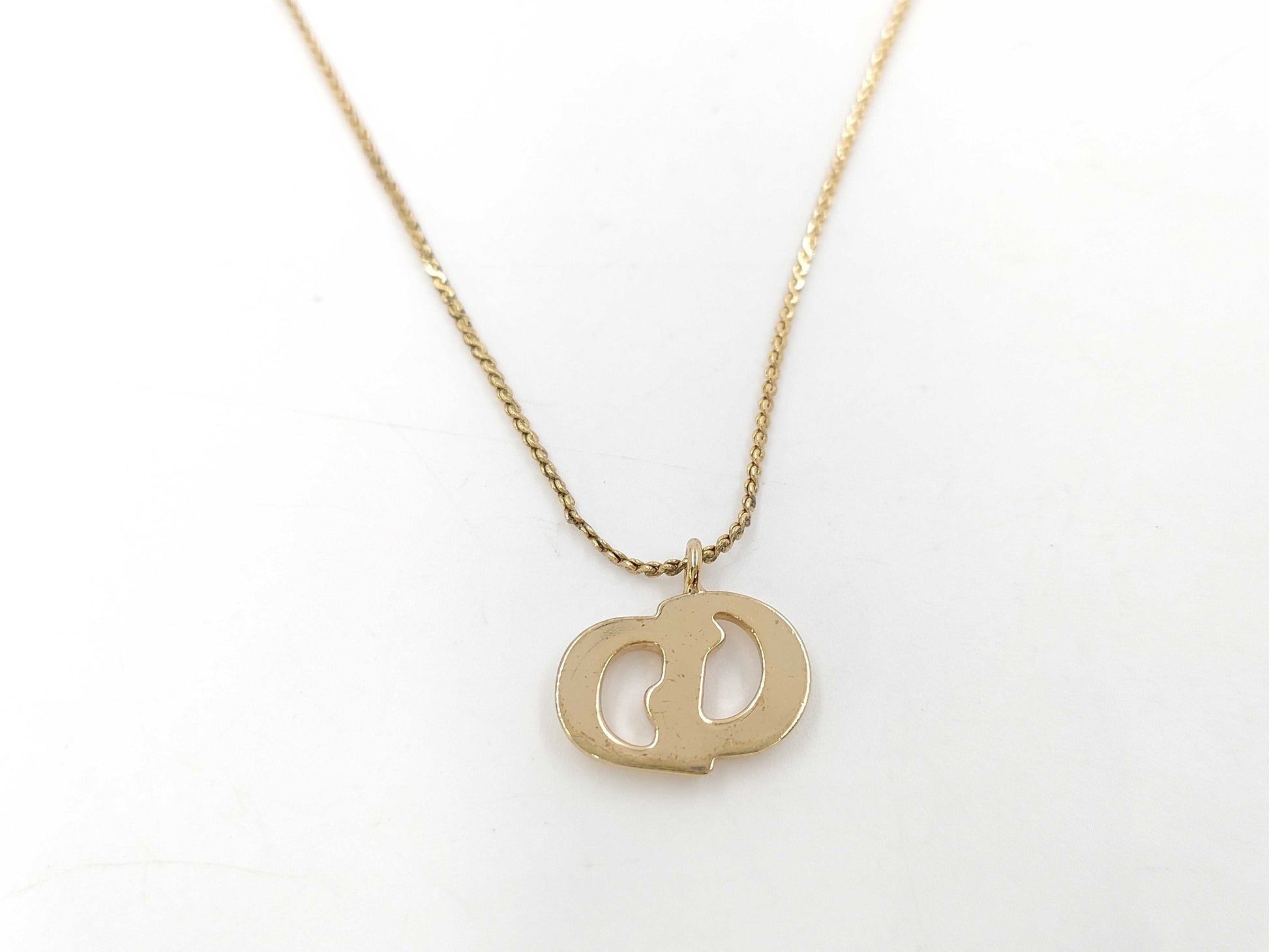 Dior Gold Logo Necklace Necklace