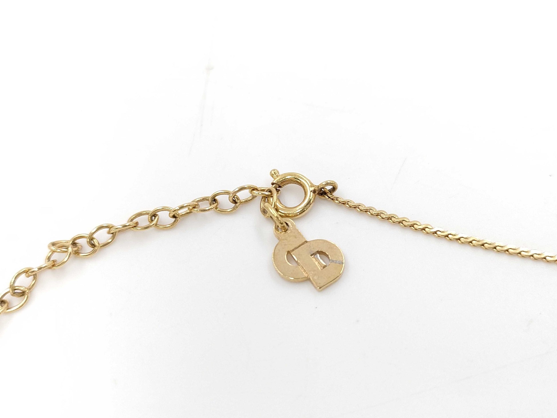 Dior Gold Logo Necklace Necklace