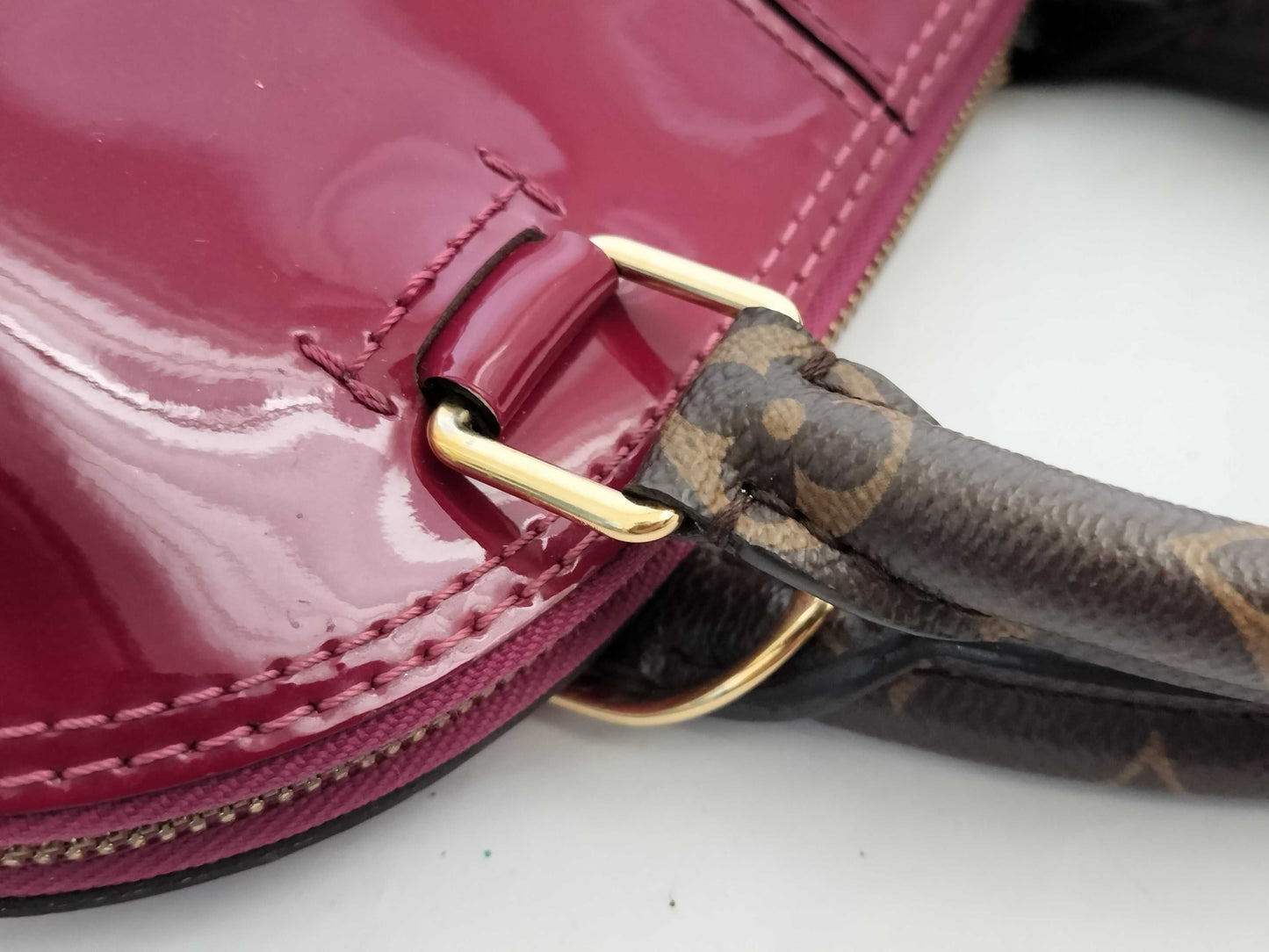 LOUIS VUITTON Louis Vuitton Alma BB Monogram Verni M54785 SN3158 Handbag