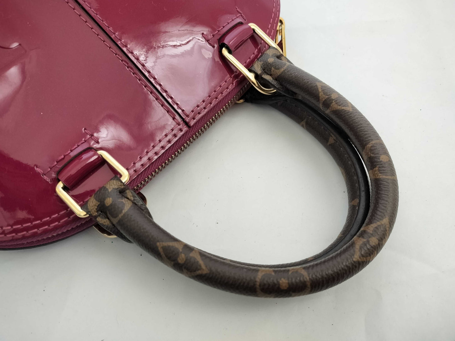 LOUIS VUITTON Louis Vuitton Alma BB Monogram Verni M54785 SN3158 Handbag