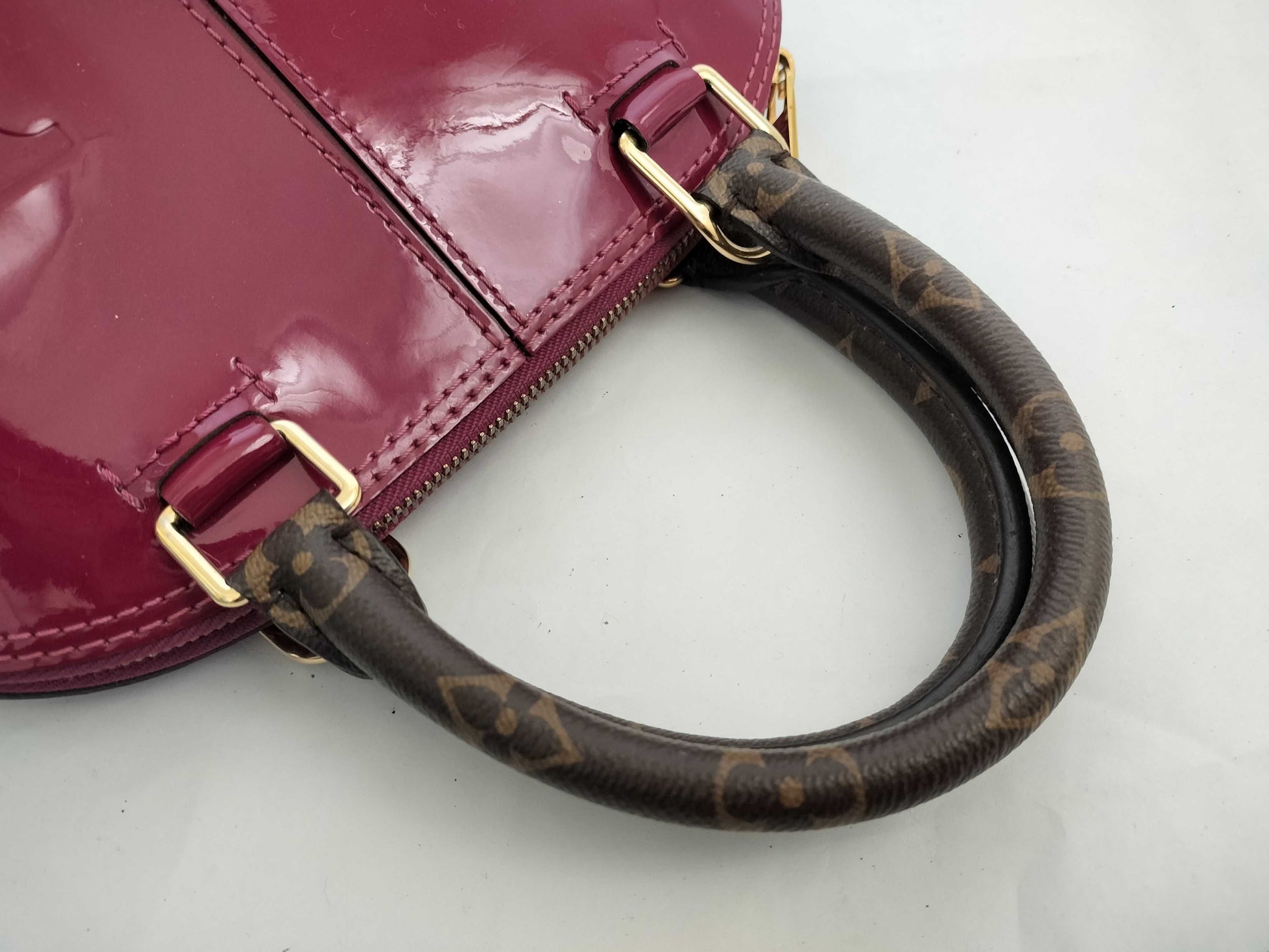 LOUIS VUITTON Louis Vuitton Alma BB Monogram Verni M54785 SN3158 Handbag