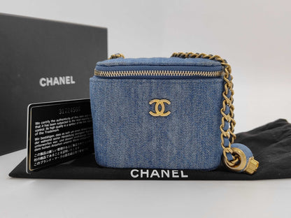 CHANEL Denim Vanity 31st Shoulder Bag