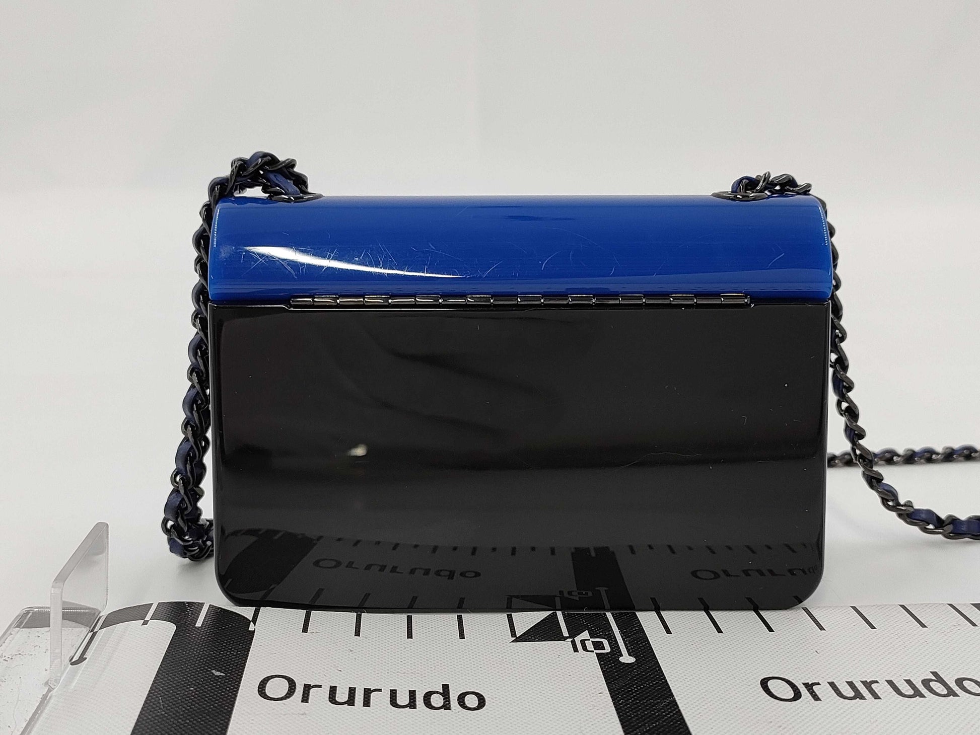 CHANEL Plastic Chain Shoulder Bag Plate Shoulder Bag