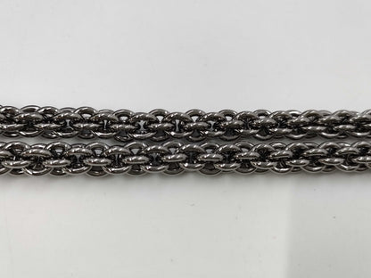 CHANEL Double Flap Chain 25 Fabric x Rhinestone Black 13th Shoulder Bag