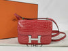 HERMES Constance 14 Alligator C-Engraved Shoulder Bag