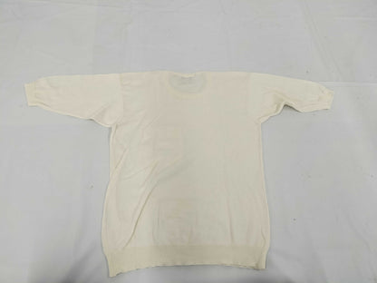 CHANEL CHANEL Cocomark Knitted T-Shirt White Top