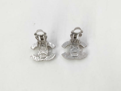 CHANEL CHANEL Cocomark Pearl Earrings Silver Earrings