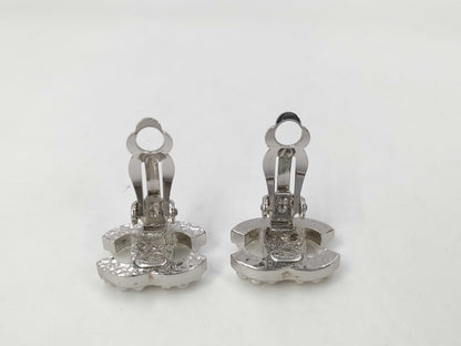 CHANEL CHANEL Cocomark Pearl Earrings Silver Earrings