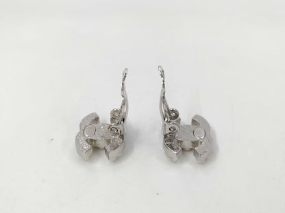CHANEL CHANEL Cocomark Pearl Earrings Silver Earrings