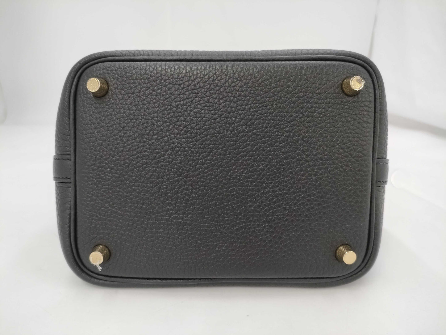 HERMES Picotin Lock PM Tryon Clemence Black GP K Engraved Handbag