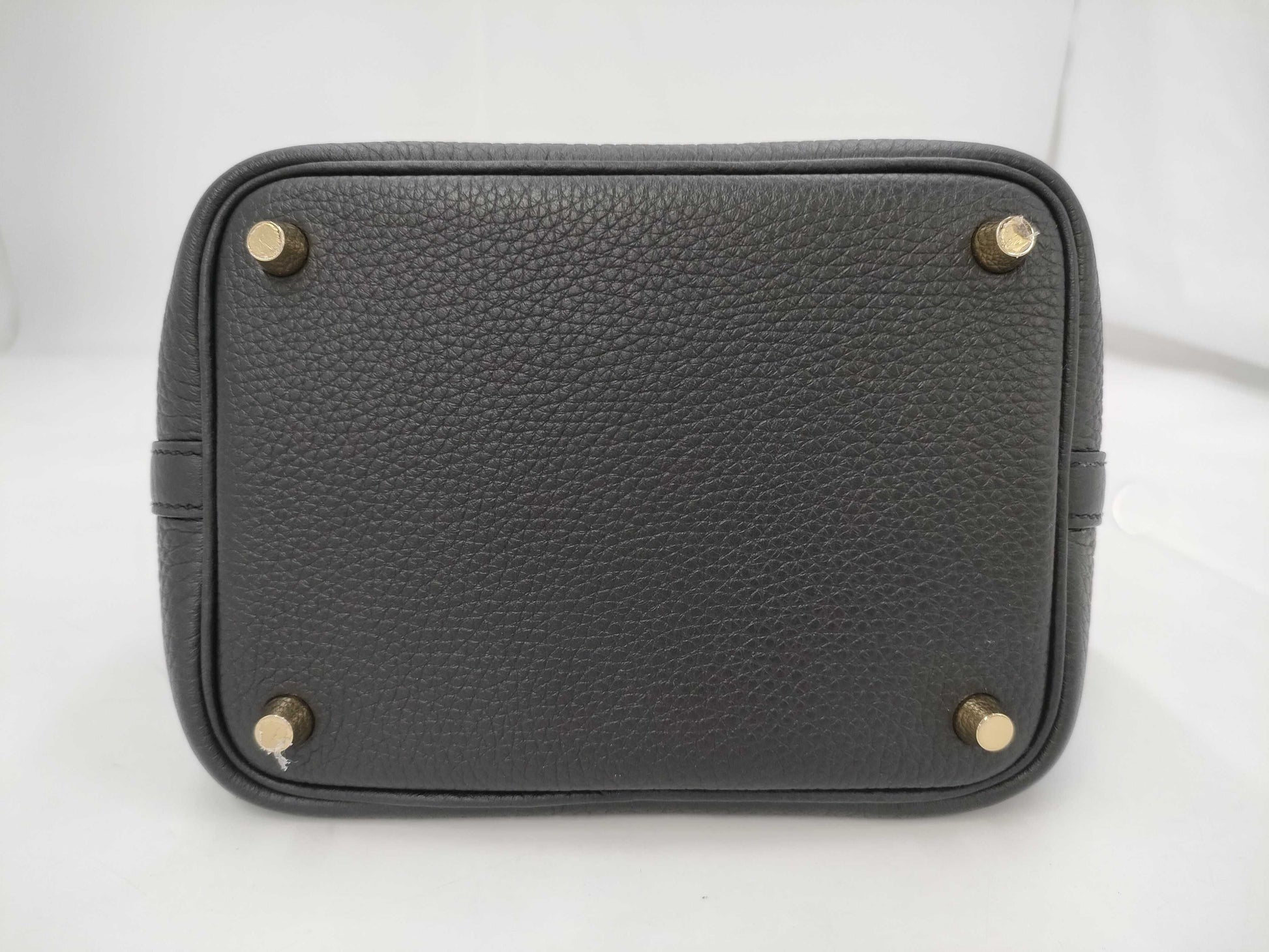 HERMES Picotin Lock PM Tryon Clemence Black GP K Engraved Handbag