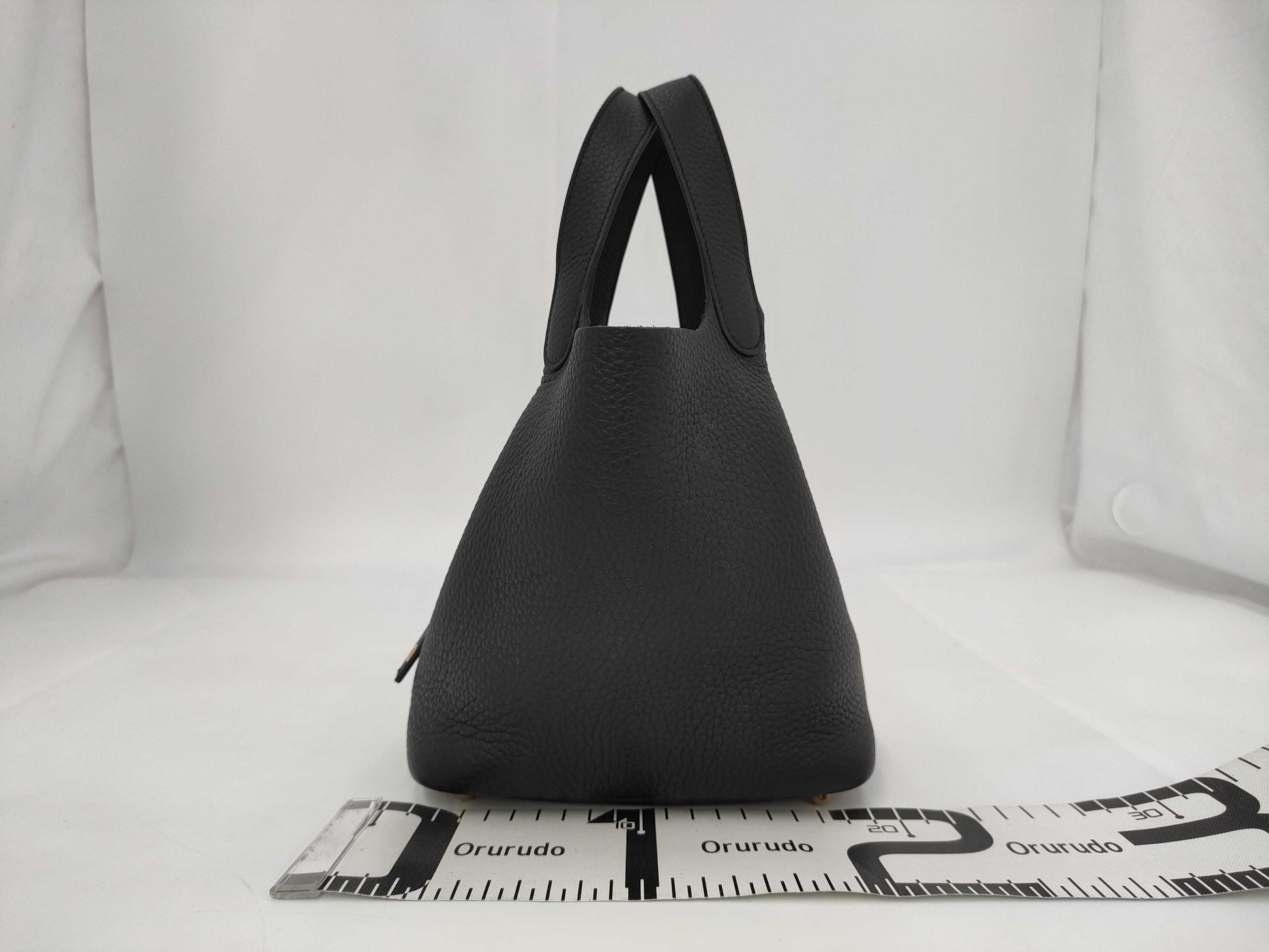 HERMES Picotin Lock PM Tryon Clemence Black GP K Engraved Handbag