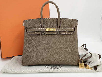 HERMES Birkin 25 Togo Etoup GP K Engraved Handbag