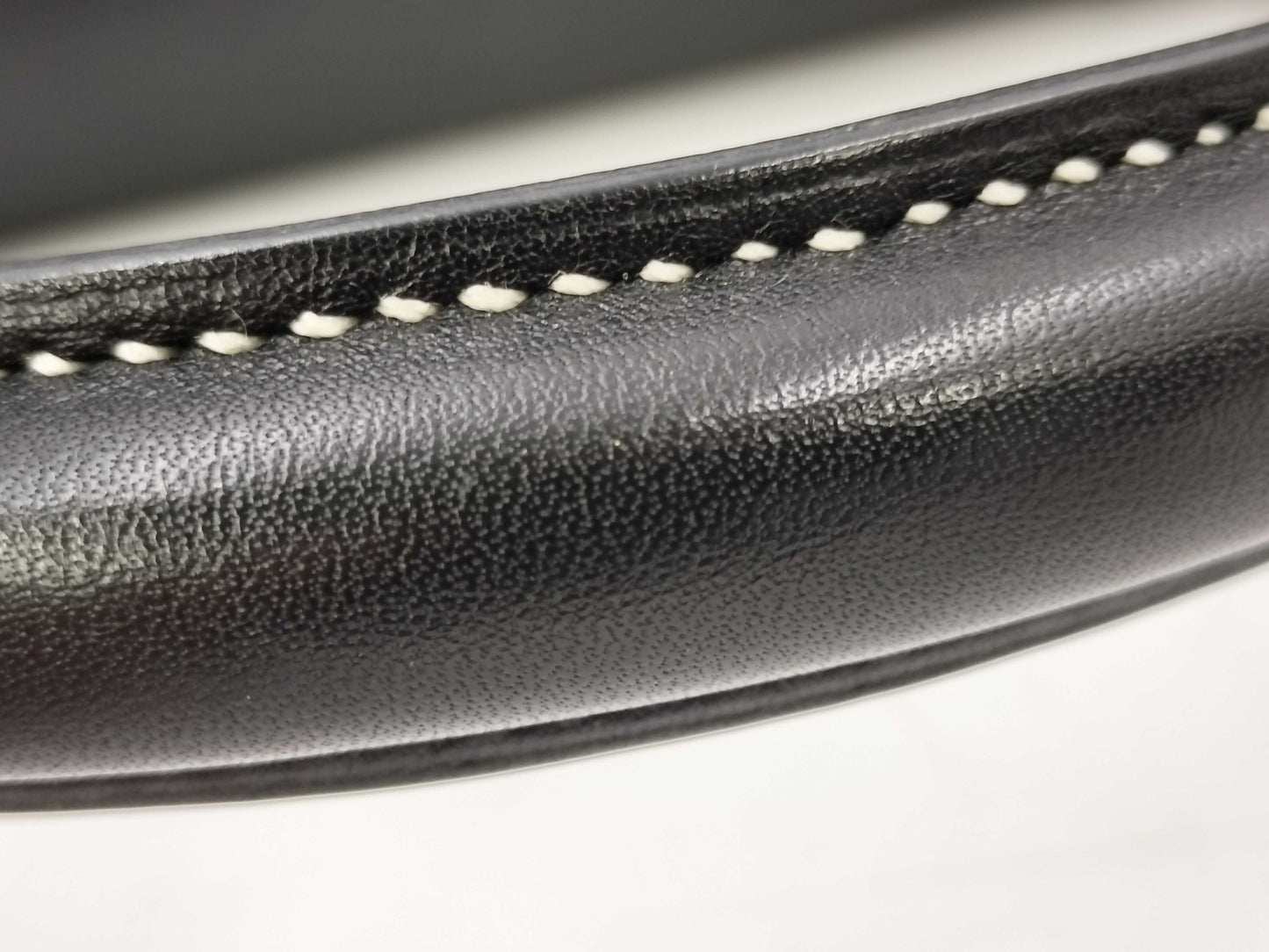 HERMES Kelly Flat 35 Vo-Swift Black SS □L Engraved Tote