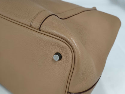 HERMES Initial Triyon Clemence Tabakcamel SS Bag
