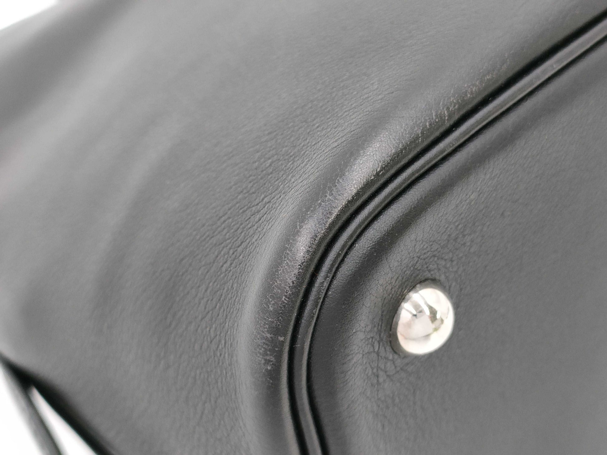 HERMES Boride 1923 31 Vo-Swift Black SS □I Engraved Handbag