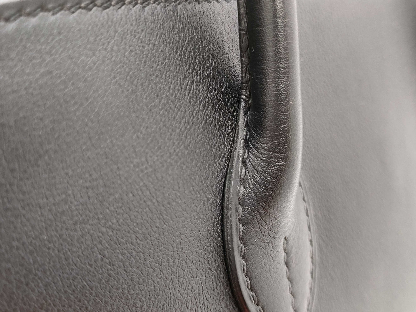 HERMES Boride 1923 31 Vo-Swift Black SS □I Engraved Handbag