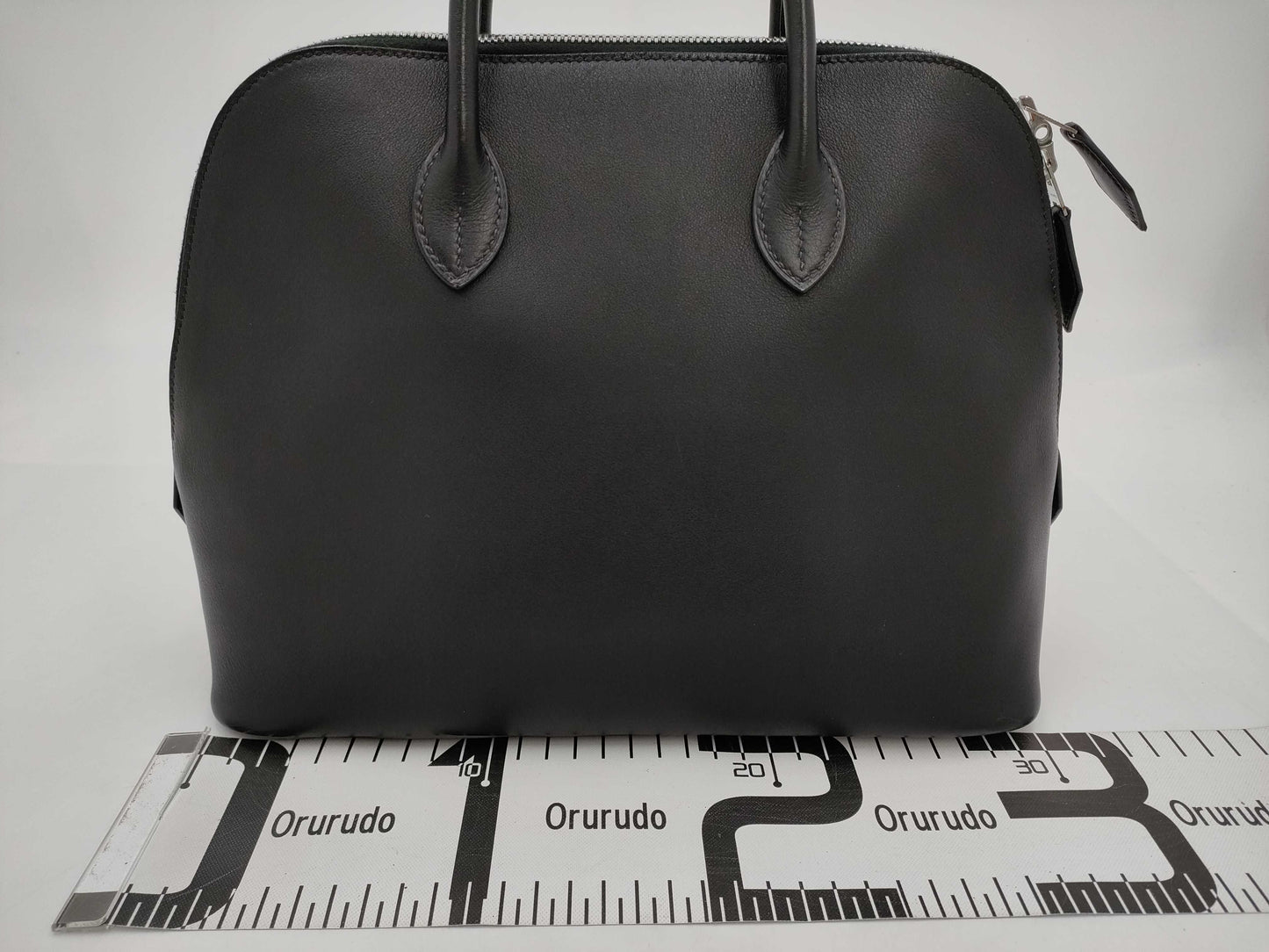 HERMES Boride 1923 31 Vo-Swift Black SS □I Engraved Handbag