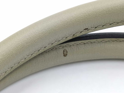 HERMES Plume 28 Vosswift Sage Cre SS A Engraved Pouch