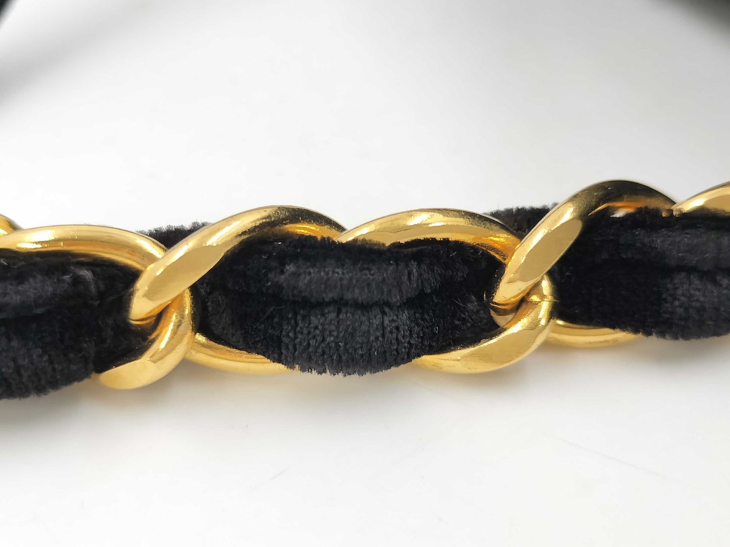 CHANEL Horizontal Backpack Velor Black GP Rucksack