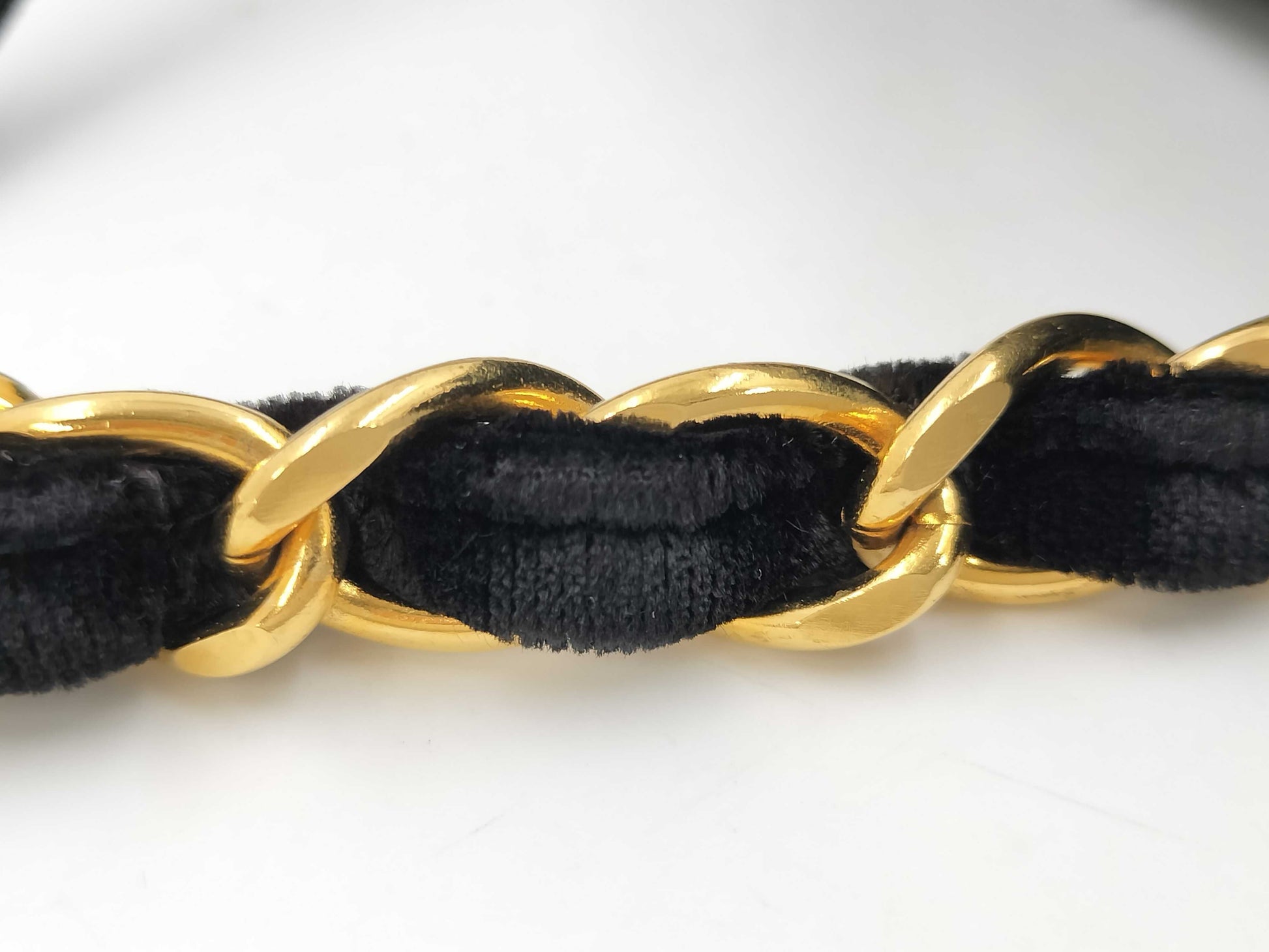 CHANEL Horizontal Backpack Velor Black GP Rucksack