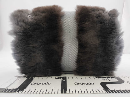 CHANEL Sportline Chain Shoulder Fur Nylon Grey SS Shoulder Bag