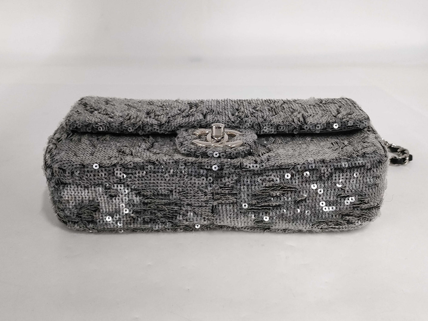 CHANEL Chain Shoulder Sequin Grey SS Shoulder Bag