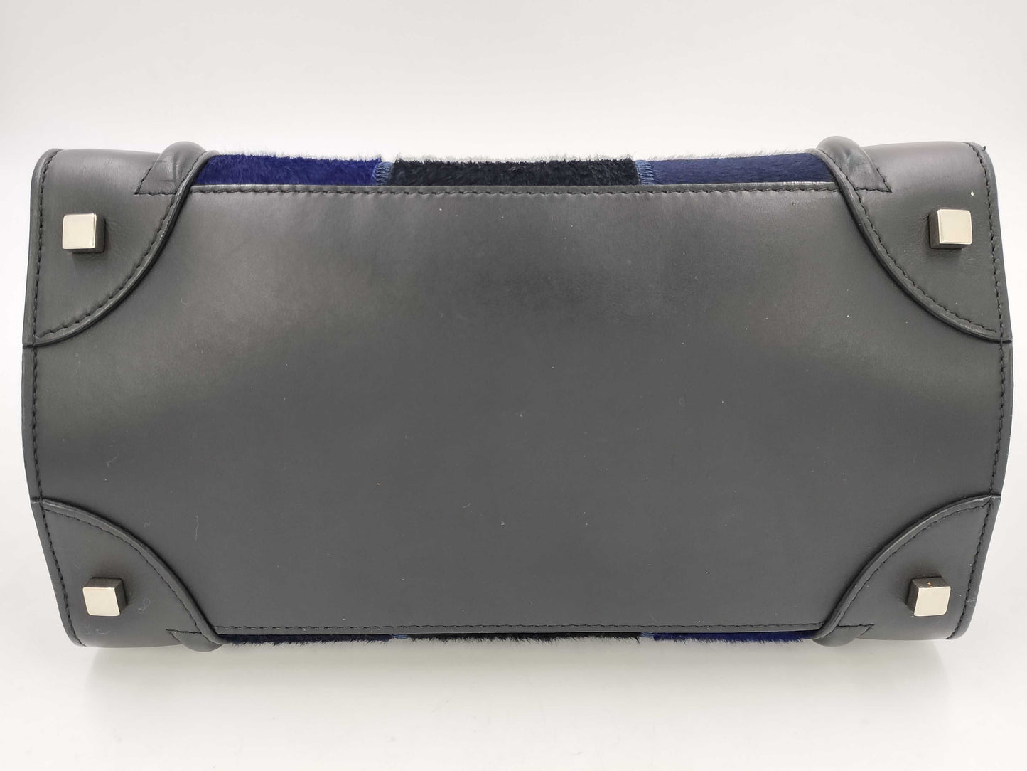 CELINE Luggage Harako Black Blue SS Tote Bag