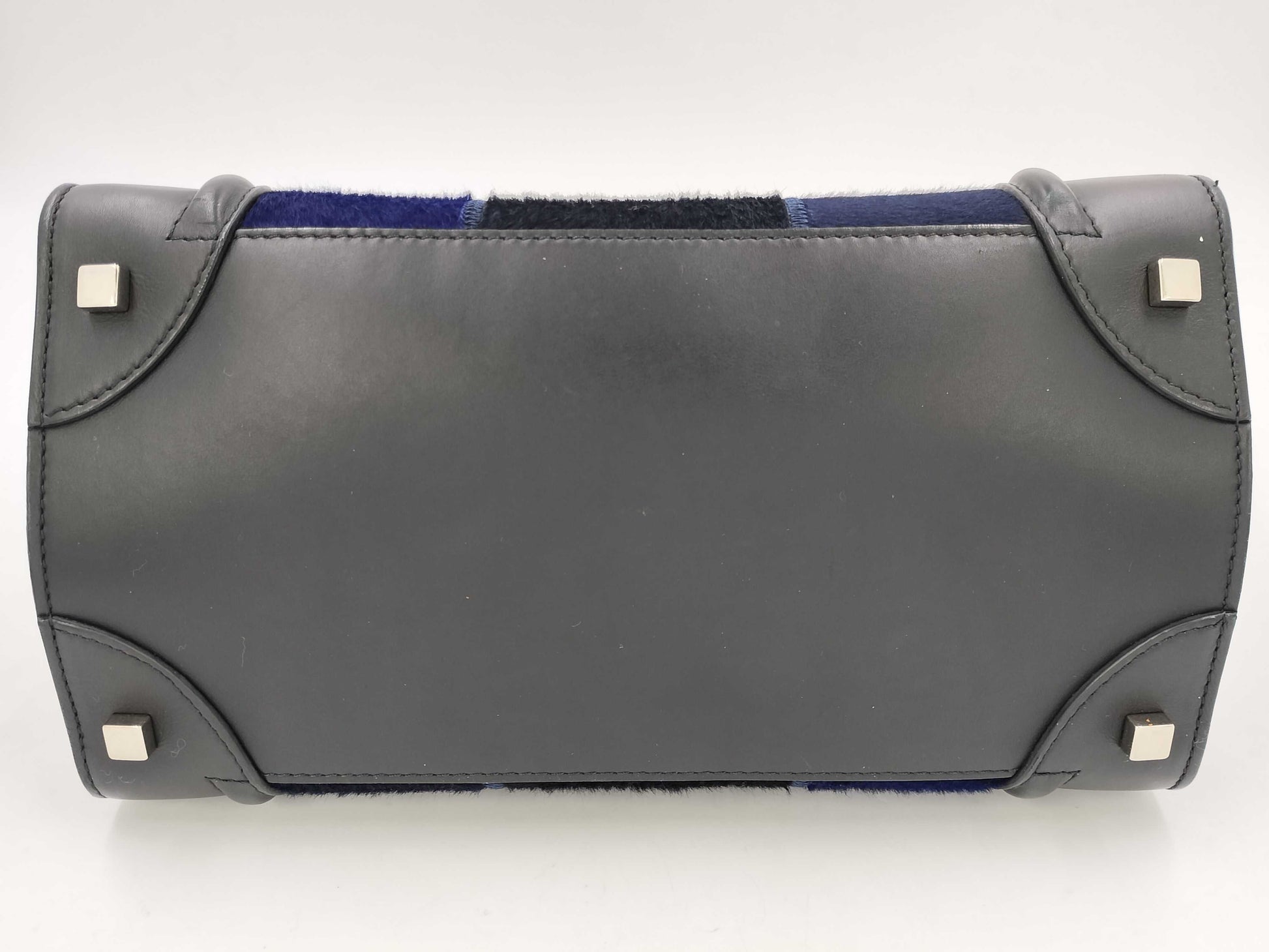 CELINE Luggage Harako Black Blue SS Tote Bag