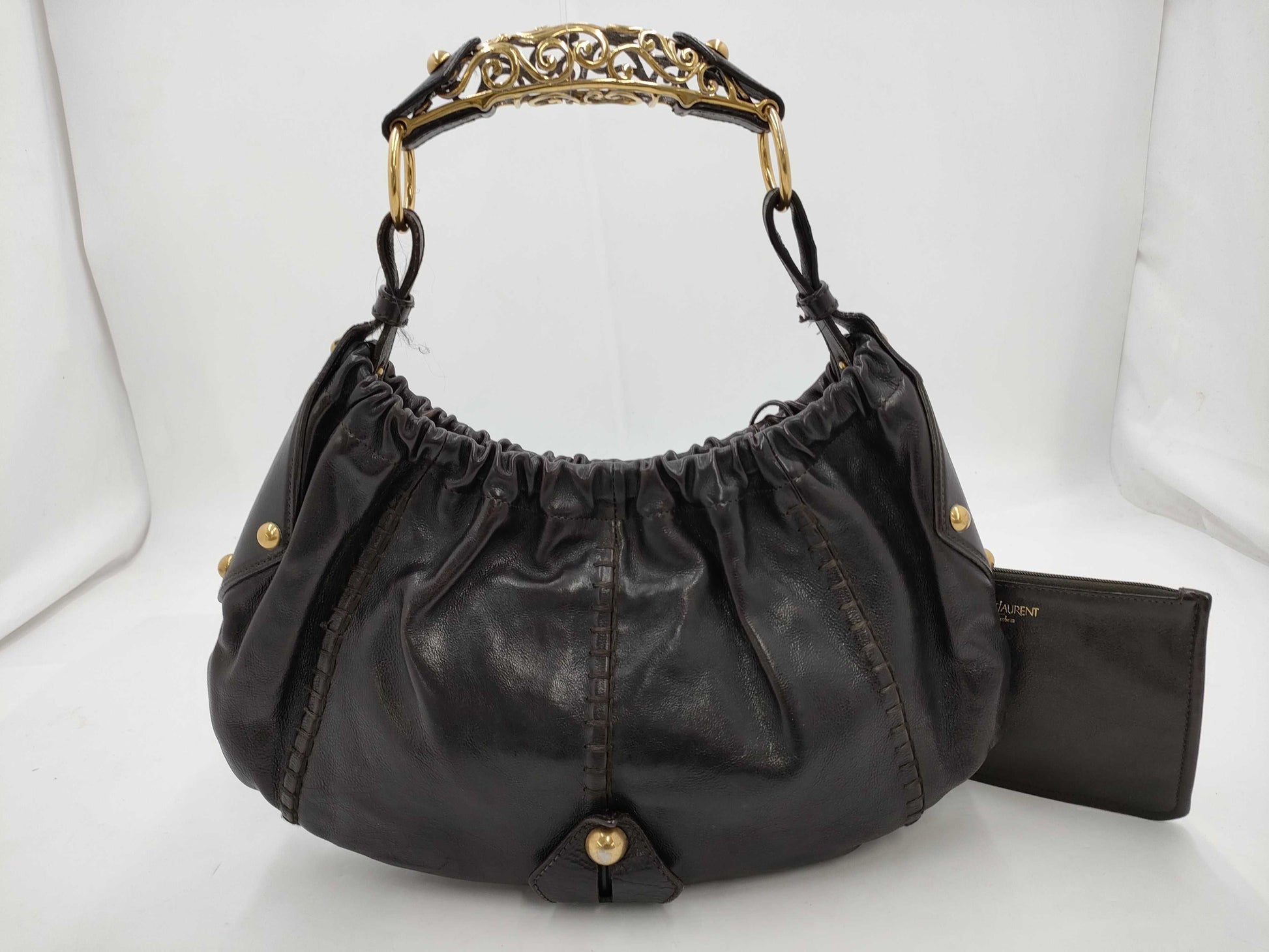 Yves Saint Laurent Mombasa Calfskin Brown GP Bag