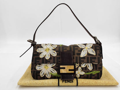 FENDI Mamma Bucket Flower Zucca Brown SS Shoulder Bag