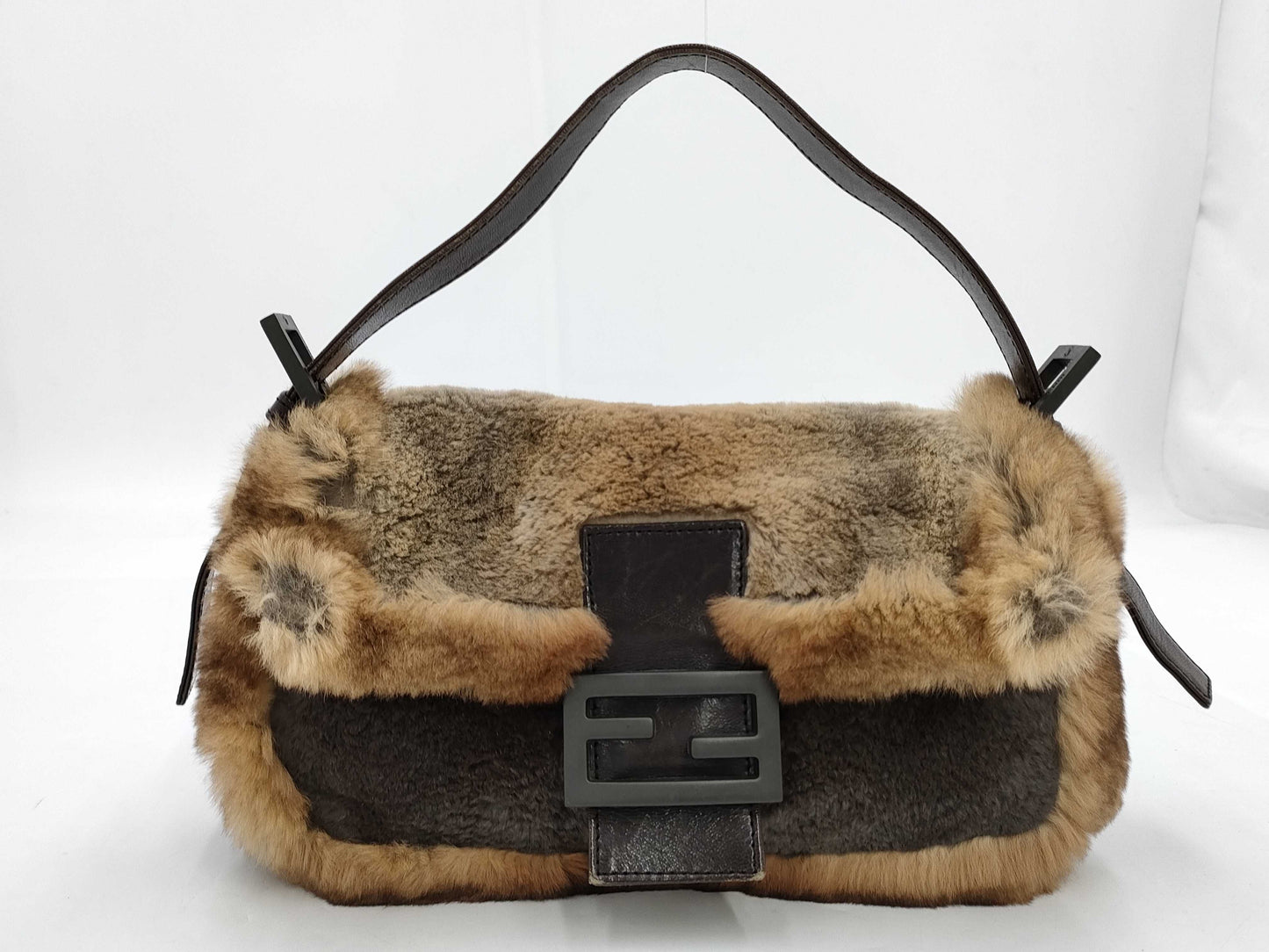 FENDI Mamma Bucket Fur Beige SS Handbag