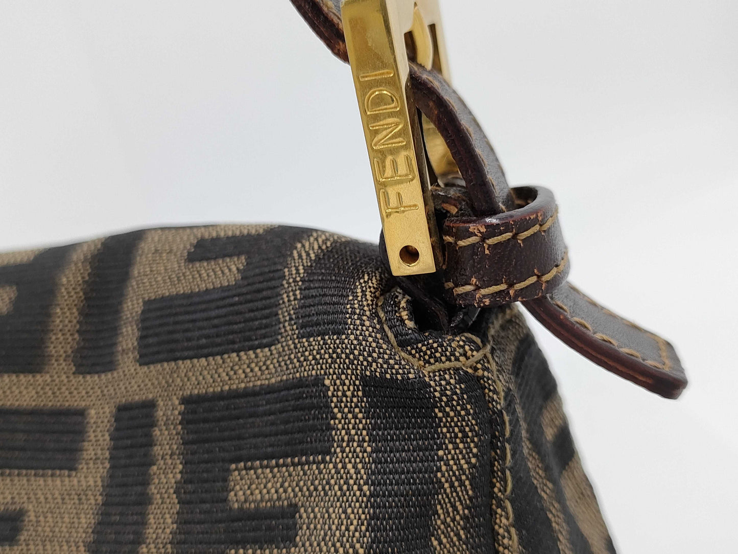 FENDI Mamma Bucket Medium Zucca Brown GP Shoulder Bag