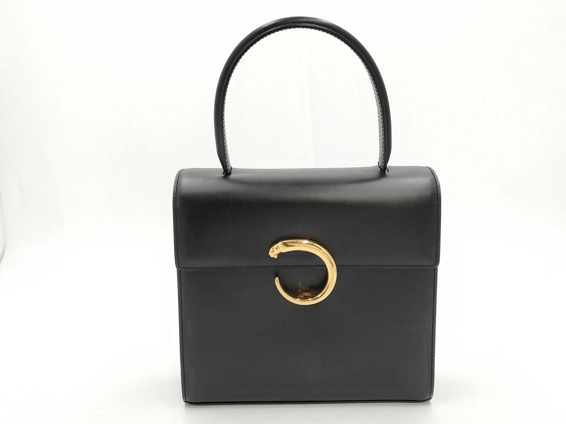Cartier Cartier Pantail Calf Black GP Handbag