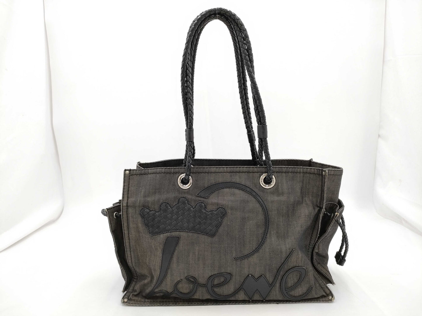 LOEWE Shopper Tote Denim Black SS Tote Bag