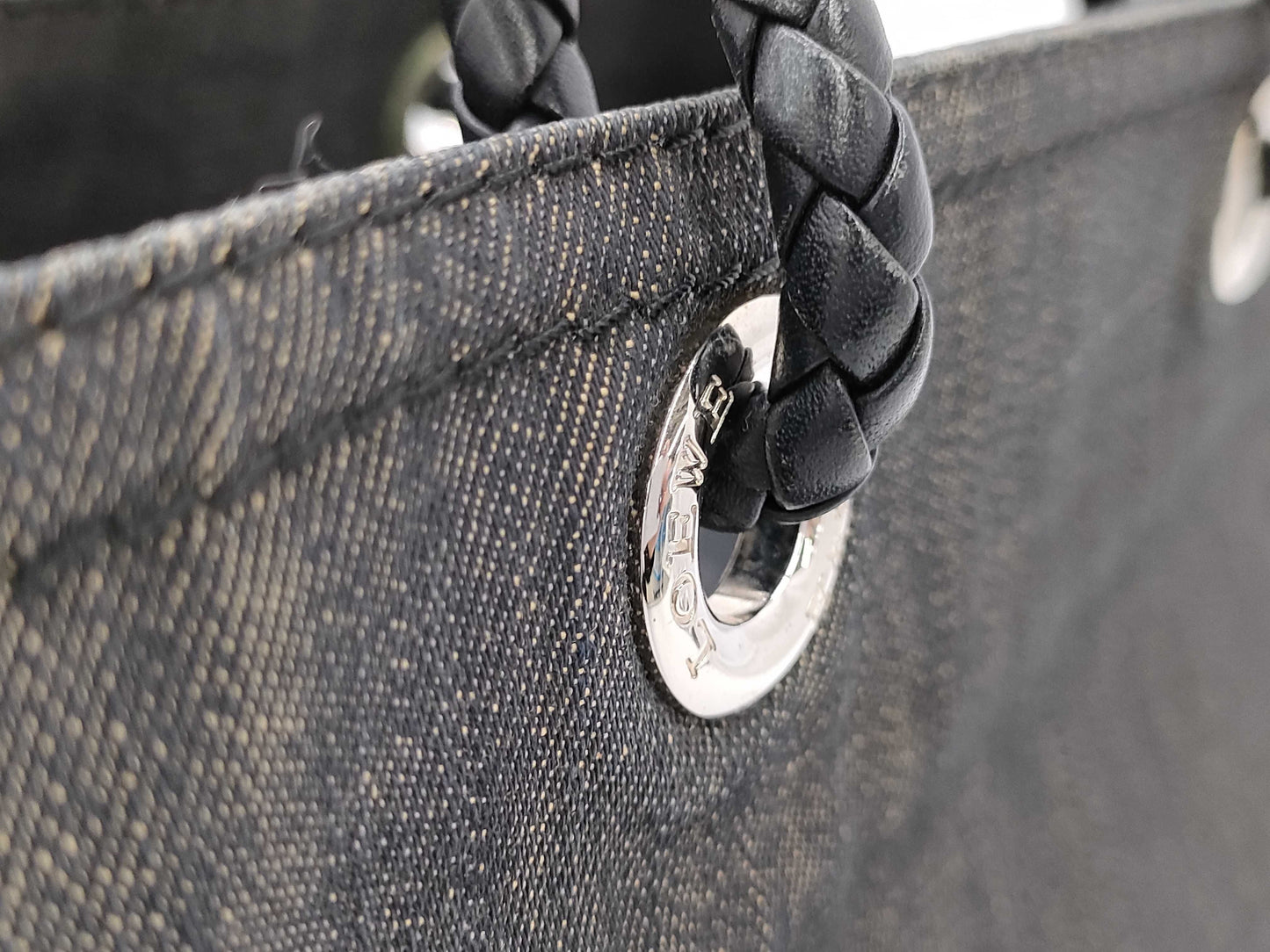 LOEWE Shopper Tote Denim Black SS Tote Bag