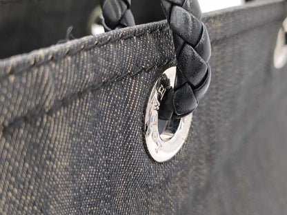 LOEWE Shopper Tote Denim Black SS Tote Bag