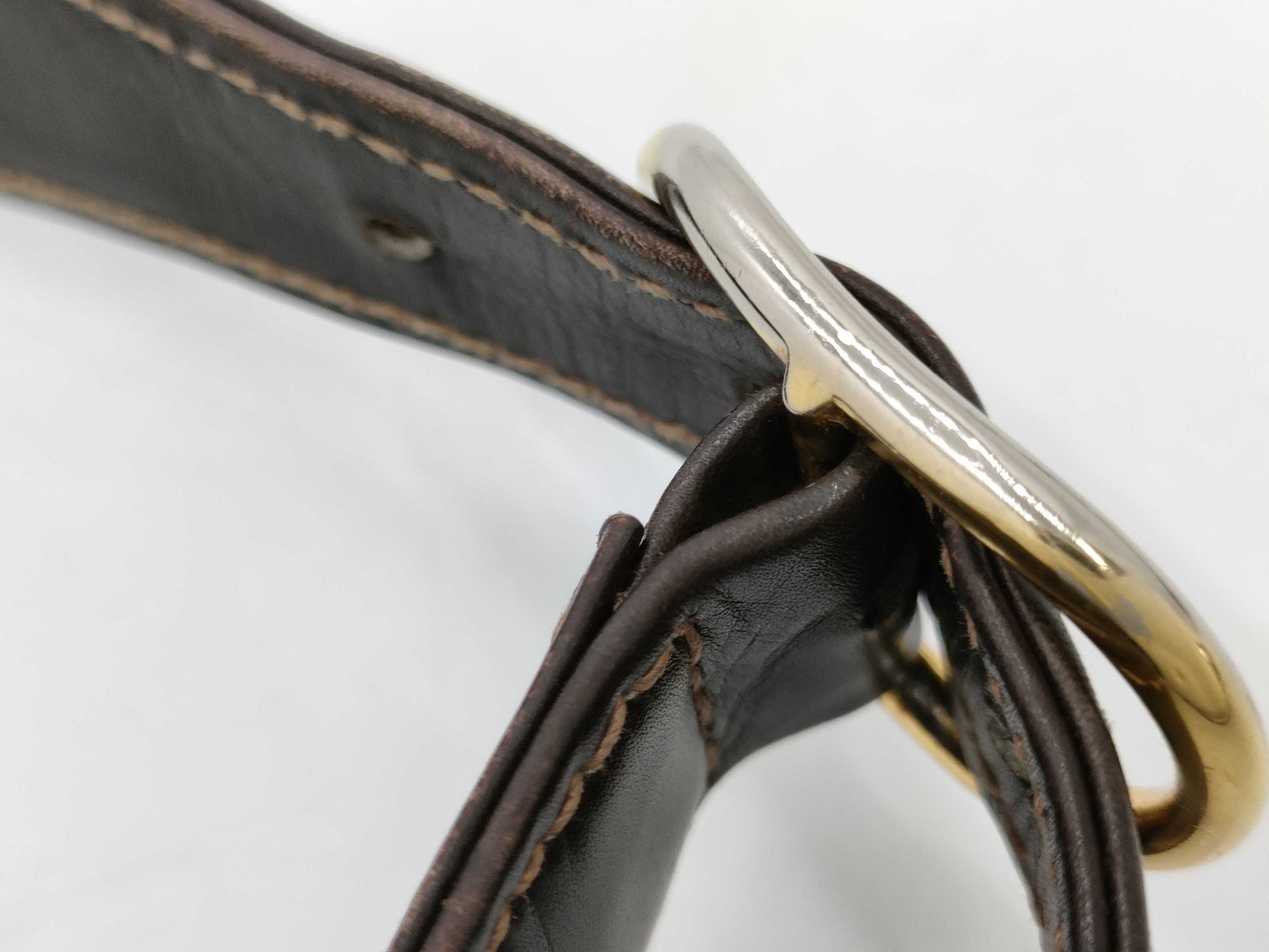 GUCCI Sherryline One Shoulder Calf Brown GP Shoulder Bag