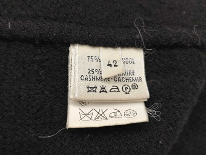 HERMES Coat Wool Black 42 Coat