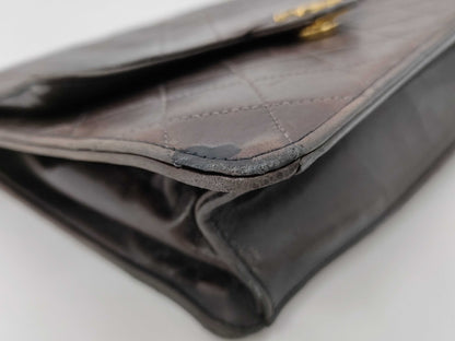 CHANEL Matlasse Chain Push Lock Single Flap with Serial Seal Shoulder Bag