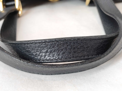 GUCCI GUCCI Abbey Leather Tote Bag 141472 Black/Gold W39cm Tote Bag