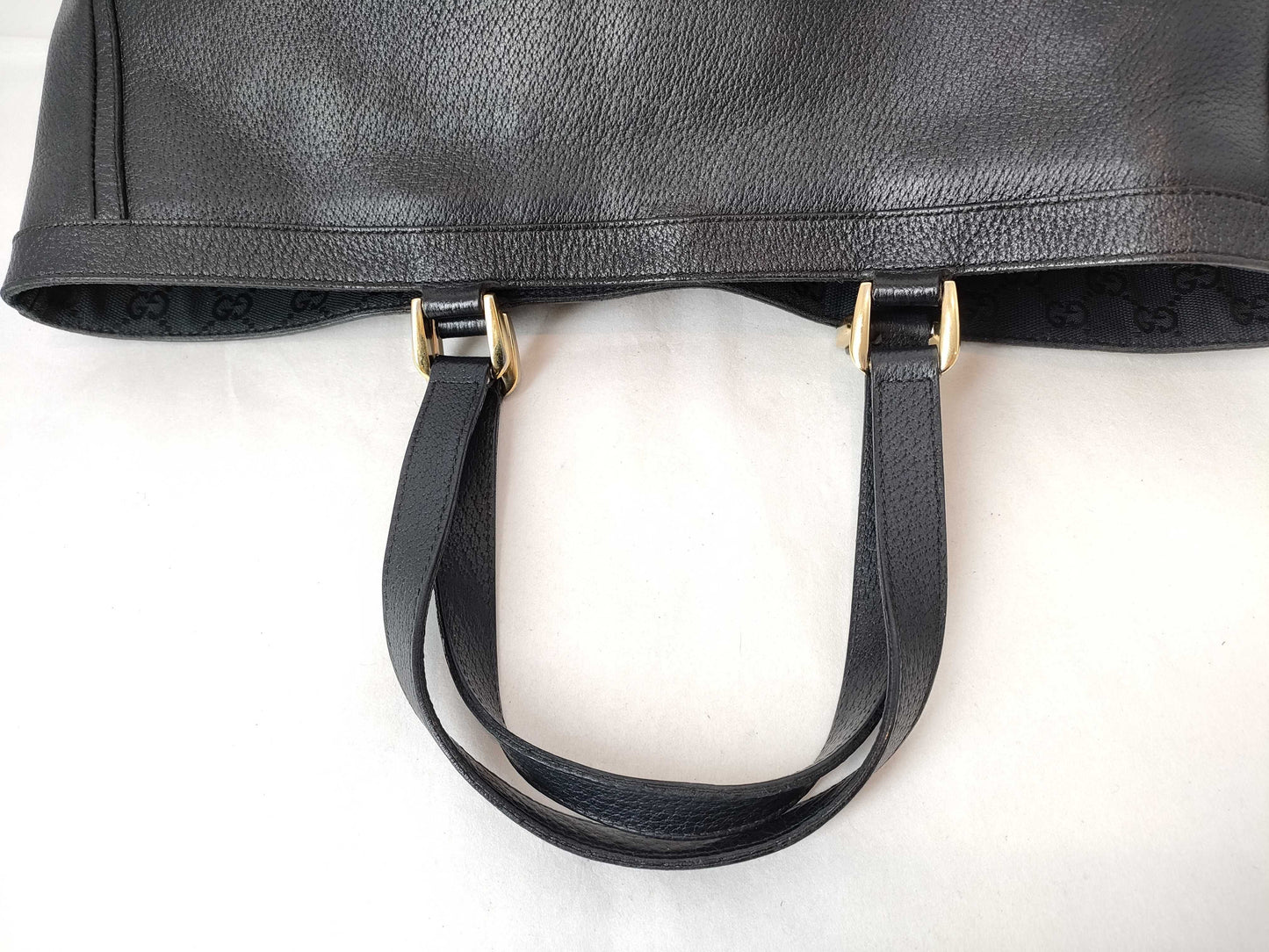 GUCCI GUCCI Abbey Leather Tote Bag 141472 Black/Gold W39cm Tote Bag