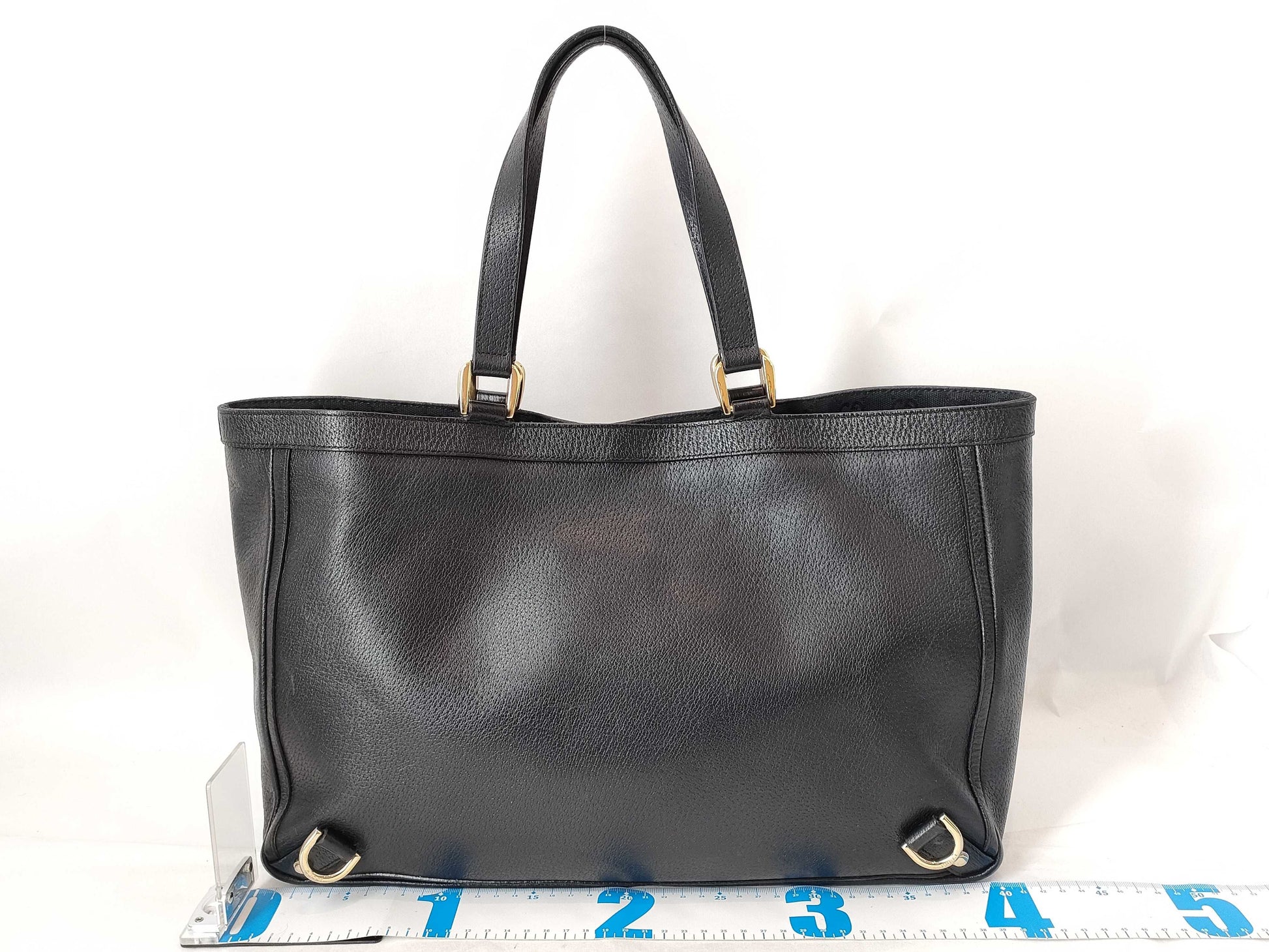 GUCCI GUCCI Abbey Leather Tote Bag 141472 Black/Gold W39cm Tote Bag