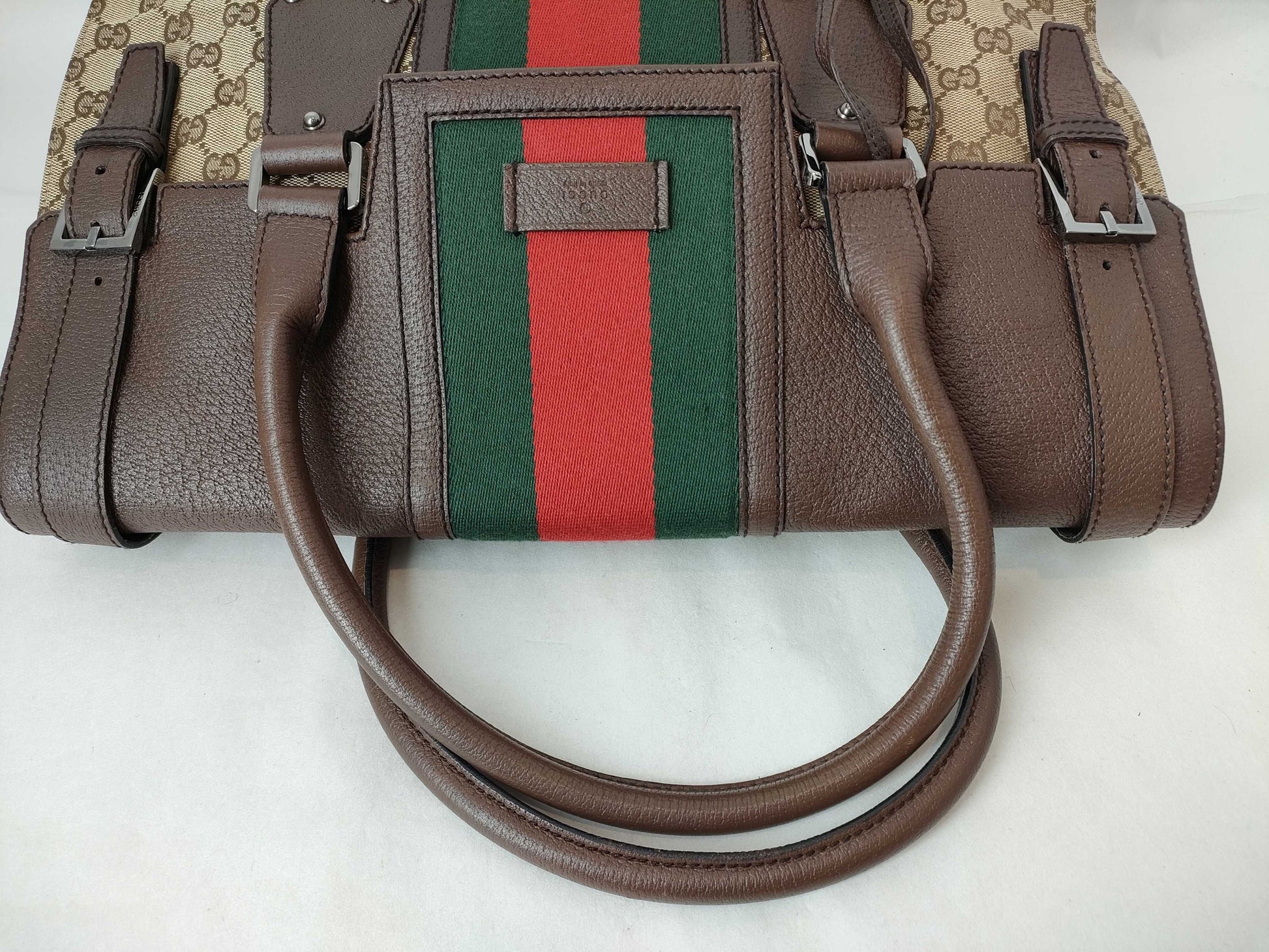 GUCCI GG Canvas GUCCI Sherry Boston Bag 131179 Brown/Beige W42cm Boston Bag